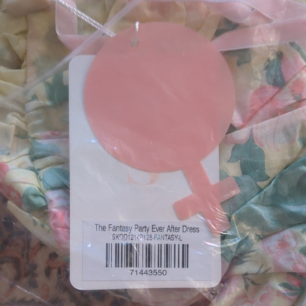 Floral Selkie Party Ever After Dress with Puff Sleeves - Picture 3 of 5